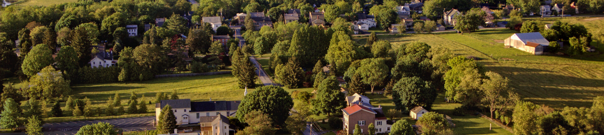 An aerial view of Brandywine in Chester County, PA.